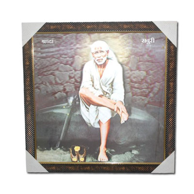 "5D Sai Baba Photo Frame -code 1208-001 - Click here to View more details about this Product